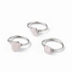 Bague en copeaux de quartz rose naturel(RJEW-L082-03P-04)-1