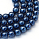 Chapelets de perles rondes en verre peint(X-HY-Q330-8mm-15)-1