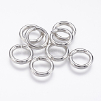 Iron Open Jump Rings, Round, Platinum, 12 Gauge, 12x2mm, Inner Diameter: 8mm(X-IFIN-F136-01P)