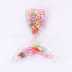 PVC and Paillette Decoration, DIY Craft Decoration, Fishtail, Colorful, 48x52mm(X-HJEW-CJC0002-01A)