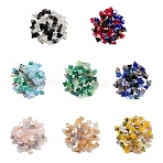 400Pcs 8 Colors Electroplate Glass Beads, Triangle, Mixed Color, 3.5x6x4.5mm, Hole: 1mm, 50pcs/color(EGLA-YW0005-07)