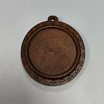 Wooden Pendant Cabochon Settings, Flat Round, Peru, 46x42.5x4.5mm, Hole: 2.5mm(WOOD-WH0034-89C)