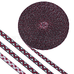 National Style Polyester Ribbons, Dark Red, 1/2 inch(13mm), about 50.00 Yards(45.72m)/Skein(SRIB-WH0011-309B)