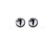 Plastic Dinosaur Safety Craft Eye, for DIY Doll Toys Puppet Plush Animal Making, Half Round, Snow, 16mm(WG54720-22-1)