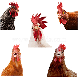 PVC Wall Stickers, Wall Decoration, Rooster Pattern, 390x900mm(DIY-WH0228-820)
