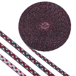 National Style Polyester Ribbons, Dark Red, 1/2 inch(13mm), about 50.00 Yards(45.72m)/Skein(SRIB-WH0011-309B)