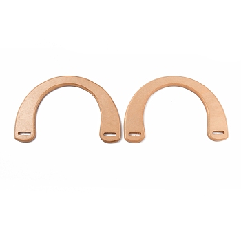 Wood Bag Handles, for Bag Handles Replacement Accessories, U-shaped, BurlyWood, 185x125x9mm, Hole: 22.5x6mm