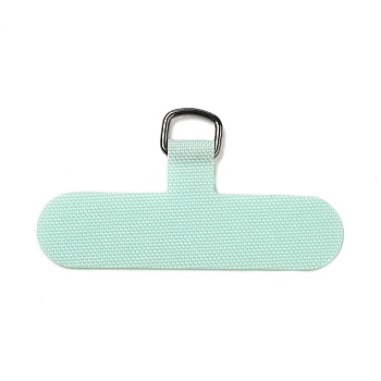 Cloth Mobile Phone Lanyard Patch, Phone Strap Connector Replacement Part Tether Tab for Cell Phone Safety, T- Shaped, Light Green, 3.45~3.5x6~6.05x0.06cm, Hole: 9x7mm