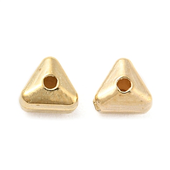 CCB Plastic Beads, Triangle, Golden, 4x4.5x3mm, Hole: 0.5mm