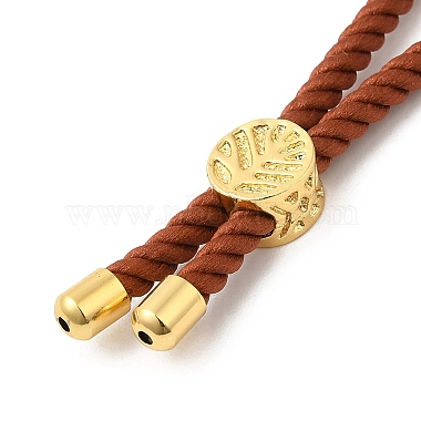 bracelets en argent avec cordon de nylon torsadé(DIY-B066-03G-01)-3