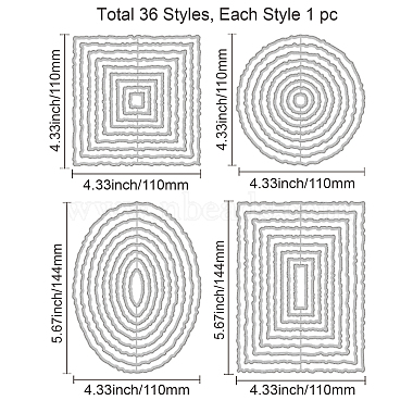 4pcs 4 styles de matrices de découpe en acier au carbone(DIY-WH0309-892)-6