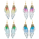 4Pcs 4 Colors Gradient Butterfly Resin Dangle Earrings(EJEW-AN0003-94)-1