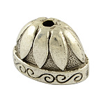 Tibetan Style Alloy Bead Cones, For Tassels Pendant, Cadmium Free & Lead Free, Antique Silver, 13.5x20x12mm, Hole: 2.5mm, about 210pcs/1000g(TIBE-00748-AS-LF)