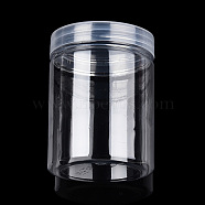 Plastic Bead Storage Containers, Screw Top Bead Jars, Column, Clear, 5.6x7.5cm, Inner Diameter: 5x7.3cm(CON-T003-07)