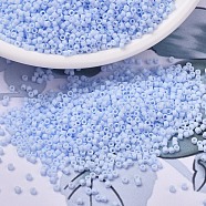 MIYUKI Delica Beads, Cylinder, Japanese Seed Beads, 11/0, (DB1517) Matte Opaque Light Sky Blue, 1.3x1.6mm, Hole: 0.8mm, about 2000pcs/10g(X-SEED-J020-DB1517)