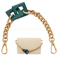 Acrylic Square Link Chain Bag Handles, with Swivel Clasp, for Bag Replacement Accessories, Golden, 26.5cm(FIND-WH0135-36)