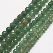 Grade AB Natural Green Aventurine Bead Strands, Round, 4~8mm, Hole: 0.5~1mm, about 49~96pcs/strand, 15.7 inch(40cm)(G-G666-01A)