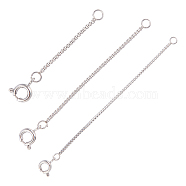 Unicraftale Stainless Steel Chain Extenders, with Box Chains, Stainless Steel Color, 25.4~76.2mm, 15pcs/box(STAS-UN0009-61P)