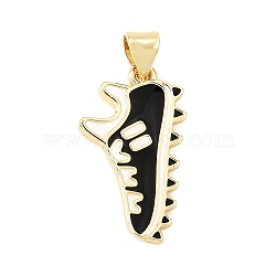 Baseball Alloy Enamel Pendants, Golden, Shoes Charms, 22.5x13x2mm, Hole: 4.5x3mm(AL-CBAC8B4-01A-G)