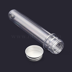 Column Plastic Refillable Bottle, with Screw Cap, for Shampoo, Lotions, Creams Subpackage, Clear, 3.15x14.1cm, Hole: 22mm, Capacity: 40ml(1.35fl. oz)(MRMJ-K013-07)
