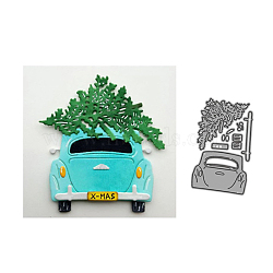 Christmas Carbon Steel Cutting Dies Stencils, for DIY Scrapbooking/Photo Album, Decorative Embossing DIY Paper Card, Car, Matte Platinum Color, 92x57x0.8mm(X-DIY-K026-18)