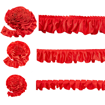 3 Styles Polyester Ribbons for Sewing Decoration, Red, 1-5/8~3-1/8 inch(40~80mm)