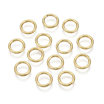 304 Stainless Steel Open Jump Rings, Metal Connectors for DIY Jewelry Crafting and Keychain Accessories, Real 16K Gold Plated, 17 Gauge, 8x1.2mm, Inner Diameter: 5.5mm