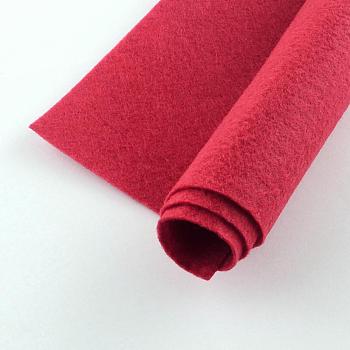 Non Woven Fabric Embroidery Needle Felt for DIY Crafts, Square, Cerise, 298~300x298~300x1mm, about 50pcs/bag