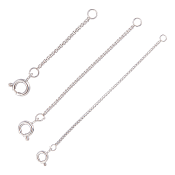 Unicraftale Stainless Steel Chain Extenders, with Box Chains, Stainless Steel Color, 25.4~76.2mm, 15pcs/box