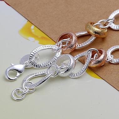 Exquisite Brass Key & Heart Lock Charm Bracelets For Women(BJEW-BB12593)-4