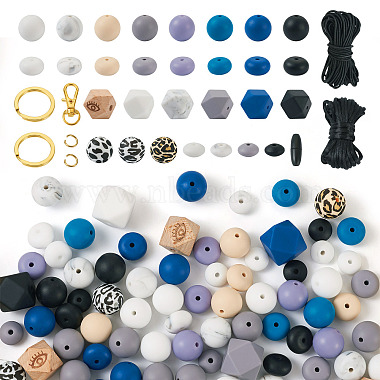 DIY Beaded Keychain Bracelet Making Kit(DIY-TA0004-23)-11
