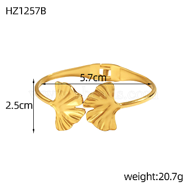 304 Stainless Steel Cuff Bangles(STAS-OY009-16G)-2