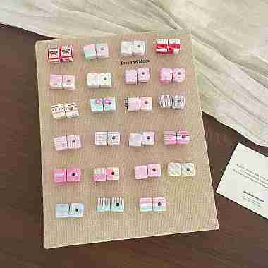 perles acryliques opaques imprim&eacute;s(OACR-N163-37)-1