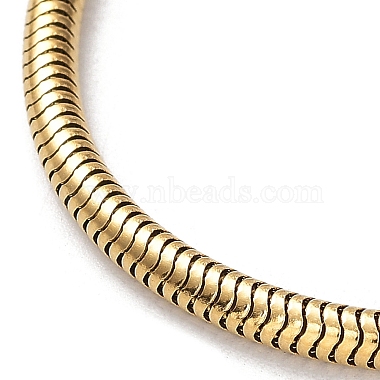 Ion Plating(IP) 304 Stainless Steel Round Snake Chain Necklace(NJEW-D045-13G)-2