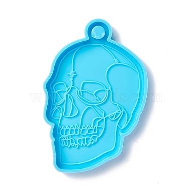 moules en silicone pendentif tête de mort(DIY-I088-02)-2