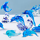 стеклянные украшения в виде дельфинов в стиле arricraft 6шт. 2(DJEW-AR0001-07)-6