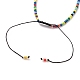 Регулируемые нейлоновые шнур плетеный браслеты из бисера(BJEW-JB05625)-5