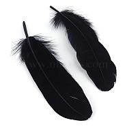 Goose Feather Costume Accessories, Dyed, Black, 160~215x36~47mm(FIND-Q044-05)