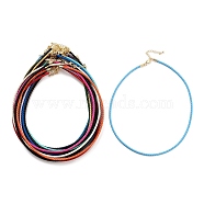 Braided Round Imitation Leather Bracelets Making, with Golden Tone Stainless Steel Lobster Claw Clasps, Mixed Color, 17-1/8 inch(43.6cm)(BJEW-H610-01G)