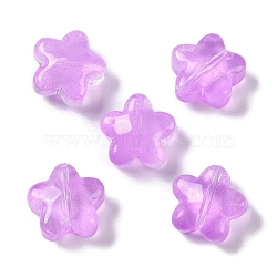 Baking Paint Glass Beads, Star, Violet, 11.5x12x6.5mm, Hole: 1.2mm(GLAA-S202-10E)