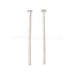 Brass Flat Head Pins, for Jewelry Making, Platinum, 17 Gauge, 30x1.2mm, Head: 3mm(KK-H446-02P)