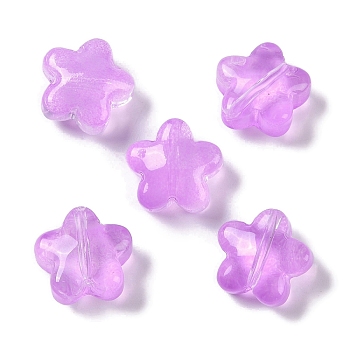 Baking Paint Glass Beads, Star, Violet, 11.5x12x6.5mm, Hole: 1.2mm