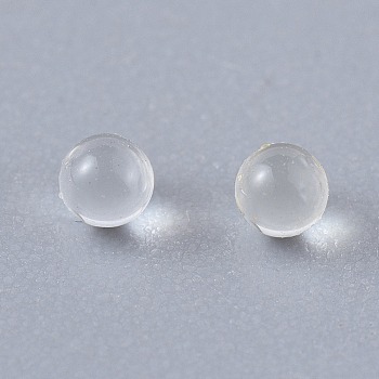 Resin Beads, Water Absorption Beads, Round, Wedding Decoration Vase Filler Decorative, Undrilled/No Hole Beads, Clear, 2mm
