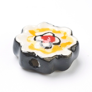 Handmade Porcelain Flower Beads(PORC-J008-04B)-5