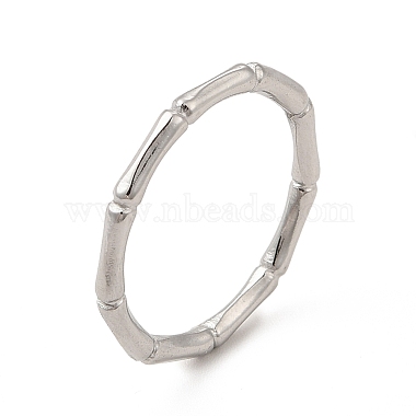 304 Stainless Steel Bamboo Finger Ring for Men Women(RJEW-A013-01P)-2