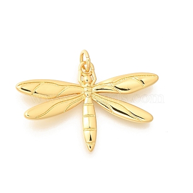 Real 18K Gold Plated Dragonfly Brass Pendants