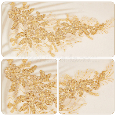 2Pcs 3D Flower Polyester Embroidery Lace Ornament Accessories(PATC-GF0001-34)-6