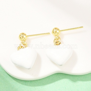 Women's Brass Stud Earrings(EJEW-Z164-19G-01)-2