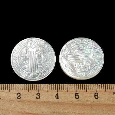 Carved Natural White Shell Cabochons(SSHEL-N038-06A)-3