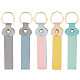 5Pcs 5 Colors Rectangle PU Leather Keychains(KEYC-SC0002-14)-1
